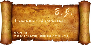 Braunauer Jakobina névjegykártya